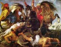 Hippopotame et chasse au crocodile Baroque Peter Paul Rubens